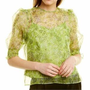 cinq a sept Dandelion Katerina Silk Blouse
